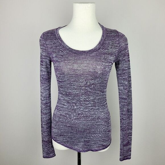ARITZIA Wilfred Free Diapason Purple Long Sleeve T-Shirt XXS - Picture 2 of 16